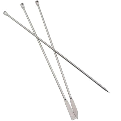 2Sets 6PCS 22cm Laboratory Micro Sampling Spoon 304 Stainless Steel Shovel Laboratory Powder Scraper Gel Filling Dosing Spoon Silver for Science and Chemistry