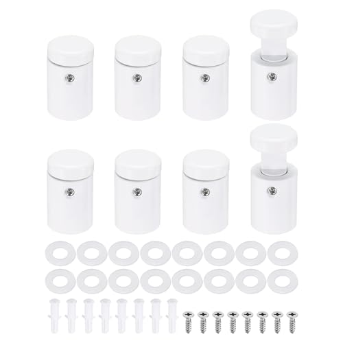 MECCANIXITY 8pcs Side Clamp Standoffs, 3/4" x 1" White Aluminum - color: White, size: 3/4" x 1"