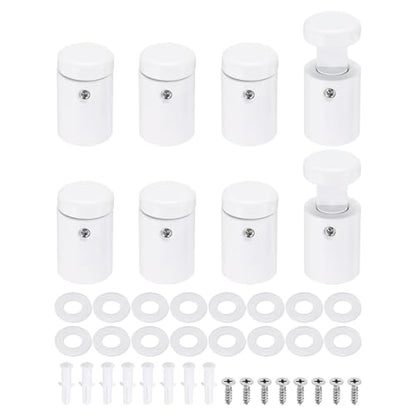 MECCANIXITY 8pcs Side Clamp Standoffs, 3/4" x 1" White Aluminum - color: White, size: 3/4" x 1"