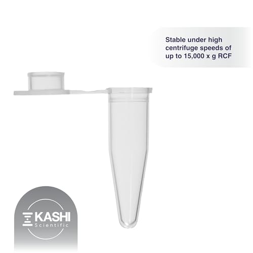Kashi Scientific 0.2mL Clear Snap Cap PCR Tube with Graduation, Lab Grade Polypropylene Plastic [0.2mL, 1000] - size: 0.2mL
