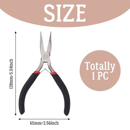 1Pcs 45# Needle Nose Pliers 120mm Polishing Carbon Steel Jewelry Craft Pliers for DIY Jewellry Making Supplies - color: Needle Nose Pliers#2