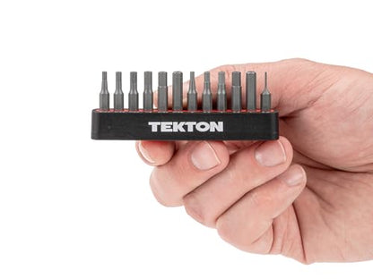 TEKTON 4 mm Tamper Hex Bit Set with Rail, 12-Piece | DZZ92006 - style: 12-pc. Tamper Hex Bit Set