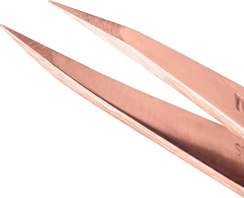 Tweezerman Stainless Steel Point Tweezer for Eyebrows Rose Gold - color: Rose Gold