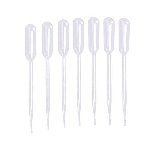 0.5ml Clear Plastic Fine Tip Dosing Disposable Dropper Transfer Liquids Pipetting Pipette 100 Pcs