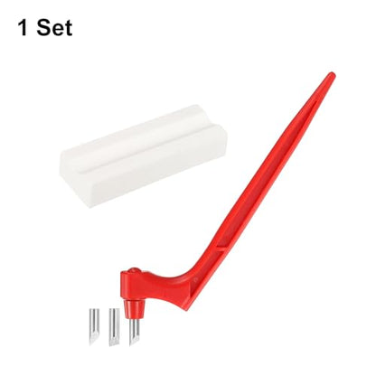HARFINGTON Craft Cutting Tools 15/30/45 Degree Blades 360 Degree Rotating Blade Stainless Steel Cutter Pen Knife with Sharpening Stone for DIY Crafts Stencils Scrapbooks, Red - color: Red