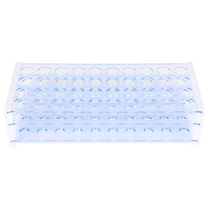Labasics Test Tube Rack, 3-Tier Detachable Blue Plastic Test Tube Rack Tube Holder Stand Rack for Laboratory Scientific Experiments, 0.71 in 40-Place - size: 0.71 in
