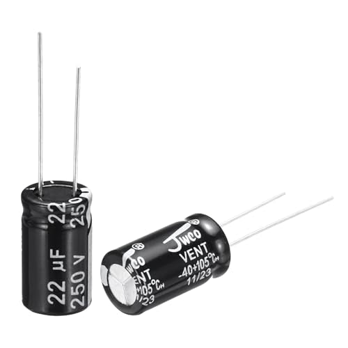uxcell 22uF 250V 10x17mm Electrolytic Capacitor, Radial Leads Aluminum Capacitors for TV, LCD Monitor, VCD, 20Pcs - style: 22uF 250V