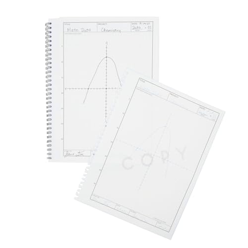 Bright Creations Carbonless Laboratory Notebook with 100 Sheets, Engineering Paper (8.5x11 In, 2 Pack)