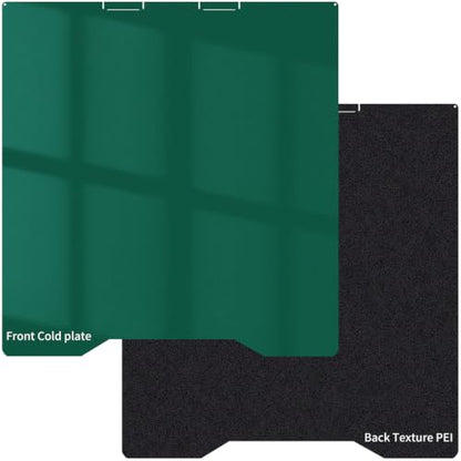 Double Sided K2 Cool Plate and Black Textured PEI Sheet 270x293mm - size: 270x293mm