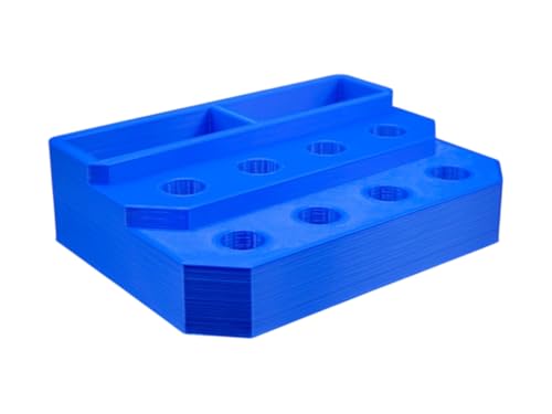 Slide Stand-14mm Eight Spaces with Segmented Storage (Blue) - color: Blue