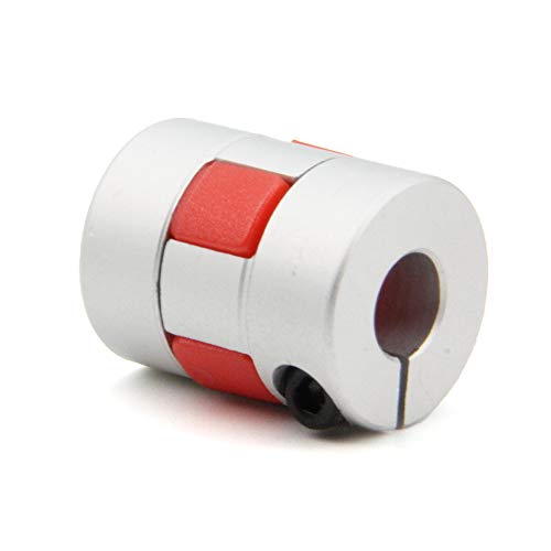 2PCS 8mm to 10mm Aluminium Plum Flexible Shaft Coupling Diameter20mm Length25mm 8x10mm Motor Connector Flexible Coupler for 3D Printer CNC Machine and Servo Stepped Motor（8x10mm） (Pack of 2) - size: D20 L25 (Pack of 2), style: 8x10mm