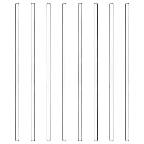 stonylab 8 Pack Glass Stirring Rods, Solid Borosilicate Glass Rods Stirrers Sticks with Rounded Ends for Lab Kitchen, 9.84 Inch Length - size: 250 mm