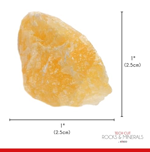 EISCO 6PK Raw Calcite, Mineral Specimens - Approx. 1" - Geologist Selected & Hand Processed - Great for Science Classrooms - Class Pack