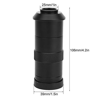 Oumefar 100X Digital Microscope Camera C-Mount Lens Zoom Eyepiece Magnifier Lens Accessory Objective for Watches Jewelry Fingerprint Identification, Archaeology, School Teaching