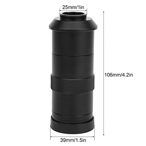 Oumefar 100X Digital Microscope Camera C-Mount Lens Zoom Eyepiece Magnifier Lens Accessory Objective for Watches Jewelry Fingerprint Identification, Archaeology, School Teaching