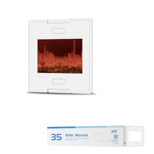 JJC 35mm Slide Mount, 50-Pack Glassless Slide Holder, 5x5cm Frame, ABS - size: 50-Pack