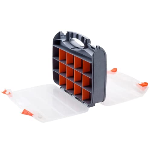 Double Sided Small Parts Organizer Box, 30 Adjustable Compartments - size: Mini Plastic Organizer