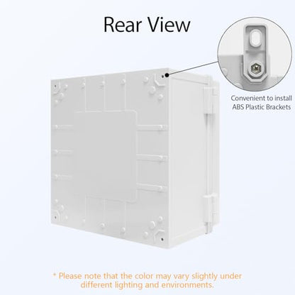 Junction Box IP65 Waterproof Dustproof ABS Plastic Enclosure, Outdoor and Indoor Project Box Hinged Cover with Mounting Plate Wall Brackets Outer Dimension 11.8"x 11.8" x 7.1", Grey… - size: 11.8"x 11.8" x 7.1" (1pc)