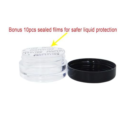 20x 3ml Empty Cosmetic Sample Jars, Small Round Plastic Containers - color: 20x 3ml Black