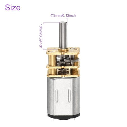 DMiotech 3pcs 3V 30RPM Rated Torque 6 Output Shaft Length 10mm Micro DC Speed Reduction Motor Mini Metal Gearbox Motor for RC Car Robot Model DIY RC Toys Engine - style: 30RPM