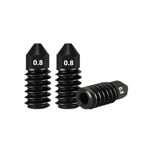3 Pcs 0.8mm Hardened Steel Nozzles for Bambu Lab A1/A1 Mini hotend, Removable Nozzles for Bambu Lab A1/A1 Mini 3D Printer Accessory(0.8mm) - size: 0.8mm