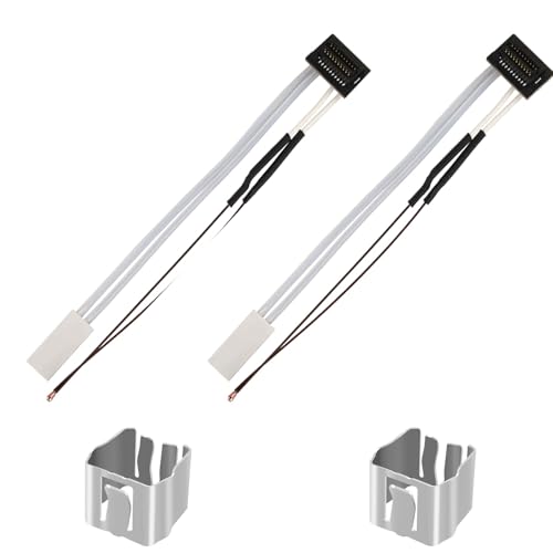2 Pack Ceramic Heater and Thermistor for P1P, 3D Printer Accessories 24V 48W Ceramic Heater 300℃ High Temperature Thermistor and Fixing Clip for Bambu Lab P1P, P1S - style: P1P/P1S