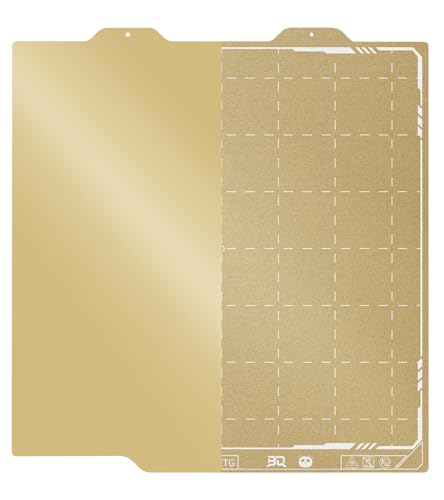 BIQU PyroGrip Smooth PEI+Textured PEI Panda Build Plate for Bambu-Lab A1 Mini 184x184mm, Double Sided PEI Spring Steel Build Plate Flexible Sheet Print Bed Removable Surface Platform - color: PEI+PEI-Gold, size: A1 Mini