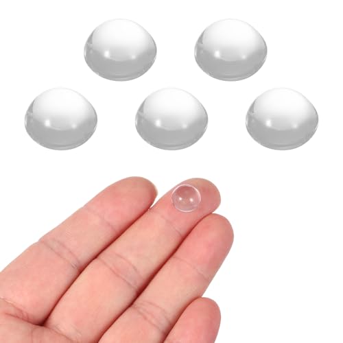 PATIKIL 5 Pack Convex Lens, 10mm OD 10mm Focal Length Optical Lenses - size: 10mm OD x 4.8mm H x 10mm Focal L