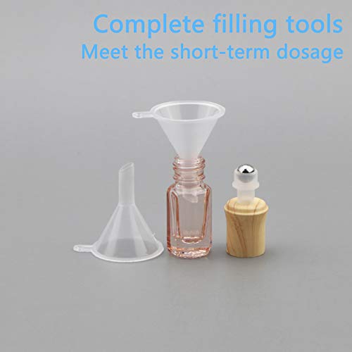 3mL Glass Roller Bottles for Essential Oils, Roller Ball Applicator - color: Orange