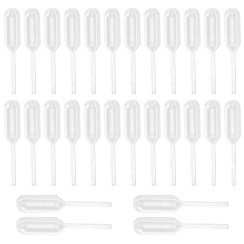 200PCS 1ml Cupcake Pipettes, Food Grade Plastic Transfer Pipettes, Disposable Liquid Dropper Pipettes for Chocolate, Strawberries, Children's Painting, Kitchen Supplies, Strip