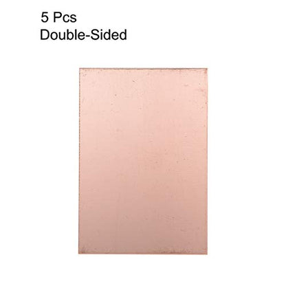 uxcell Double-Sided Copper Clad Laminate PCB Circuit Board, FR4 100x70mm 3.94x2.76 inch, 1.5mm Thickness DIY Prototyping PCB Board, Name Board, 5pcs - size: 100mmx70mmx1.5mm