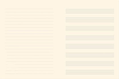 Music Journal (pages alternate between staves and lines)