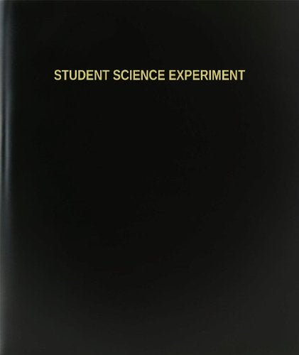 BookFactory Student Science Experiment Log Book/Journal/Logbook - 120 Page, 8.5''x11'', Black Hardbound (XLog-120-7CS-A-L-Black(Student Science Experiment Log Book))