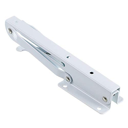 Sumnacon Sturdy Folding Shelf Brackets - Heavy Duty Metal Triangle Table Bench Folding Shelf Brackets, 2 Pcs Folding Shelf Hinge Wall Mounted (8 Inch, White) - color: White, size: 8 Inch