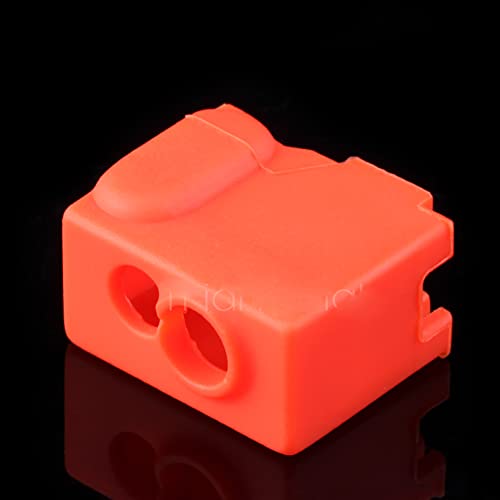 2-Pack High Precision 3D Printer Heater Block Silicone Cover Thermal Protection Silicone Socks Pro Compatible with Volcano Hotend Heater Block PT100 3mm Cartridge Type (Silicone Socks)