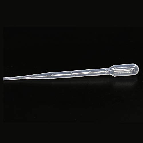ULAB 100 Pcs Sterile Transfer Pipettes, Individual Peel-Pack, Vol. 5ml, 2ml Graduation Interval, 155mm Long, Low-Density Polyethylene Material, UTP1013 - style: Vol.5ml, 100pcs, Individual Peel-Pack