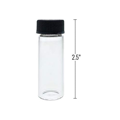 144pk 2 Dram Small Glass Vials with Screw On Cap, Hobby and Craft Lab Sample Vial Set - size: 2 Dram