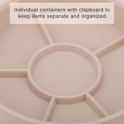 Watch Parts Storage Box, 5 Layer Watch Parts Box Container, Colorful Watch Repair Parts Organizer, Round Plastic Watch Repair Tools Tray Holder for Movement Screw Component
