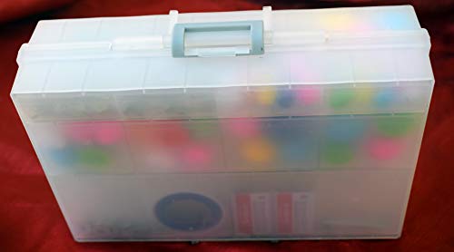 AideTek half transparent BOX-ALL-24 small parts beads stationery jewelry box organizer for sorted parts 3 sizes 24 compartments with lid - style: BOXALL24