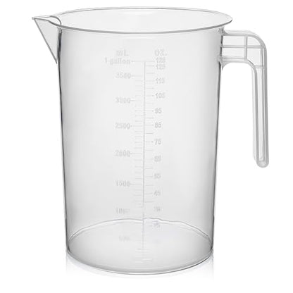 1 Gallon Measuring Pitcher | 3.785 Liter Shatterproof Plastic - style: 1 Gallon (Single)