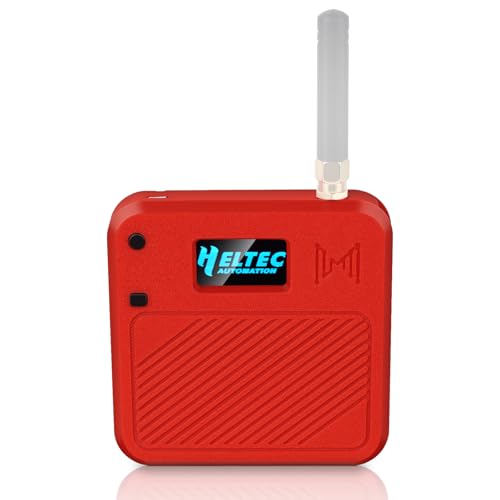 Heltec V3 Case for ESP32 LoRa V3 Development Board Custom Meshtastic Case with Antenna Port and Charging Slot (N32, Red) - color: Red