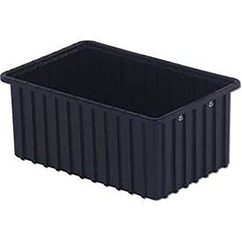LewisBins ESD-Safe Divider Box, 16-1/2"L x 10-29/32"W x 7" H, Lot of 6