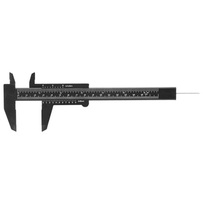 Eujgoov Plastic Vernier Caliper 150mm Double Rule Scale Measuring Tool - color: Black