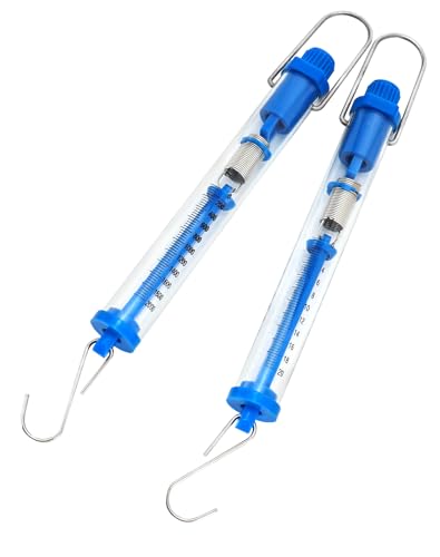 QWORK Spring Scale, 10 Pack 20N Transparent Spring Balance Hanging Tube Spring Scale
