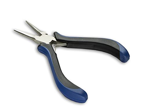 HURON Precision Pliers, Springloaded, Needle Nose, 5.25 In (1/3/10/25/100 pc) (3pc) - style: Short Needle Nose