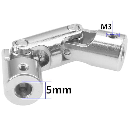 2Pcs Vgoohobby 4mm/5mm/6mm RC Boat Shaft Coupler 3 Section U Joint Coupling for RC Car Boat Robotics DIY (5mm to 5mm) - size: 5mm-5mm