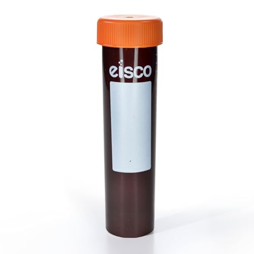 Eisco - Pack of 25, 50mL Non-Sterile Amber Centrifuge Tubes, Polypropylene, Flat Cap, Lab-Grade, Self-Standing - size: 50mL, style: Amber Self-Standing