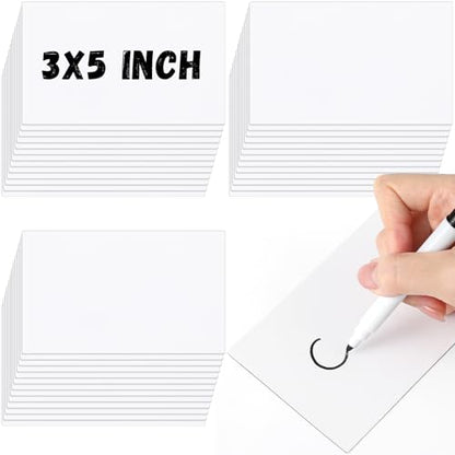 40 Pcs Magnetic Dry Erase Labels Name Plate Tag, White, 3" x 5" - size: 3" x 5"