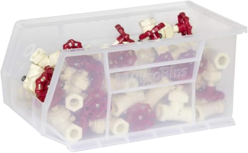 Akro-Mils 30240 AkroBins Plastic Storage Bins, 15"x8"x7", Clear, 12-Pack - color: Clear
