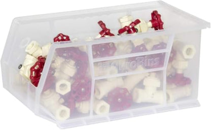Akro-Mils 30240 AkroBins Plastic Storage Bins, 15"x8"x7", Clear, 12-Pack - color: Clear